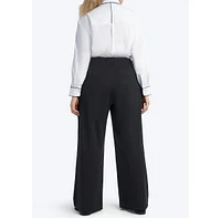 See Rose Go Women's Wide Leg Pant with Pintuck