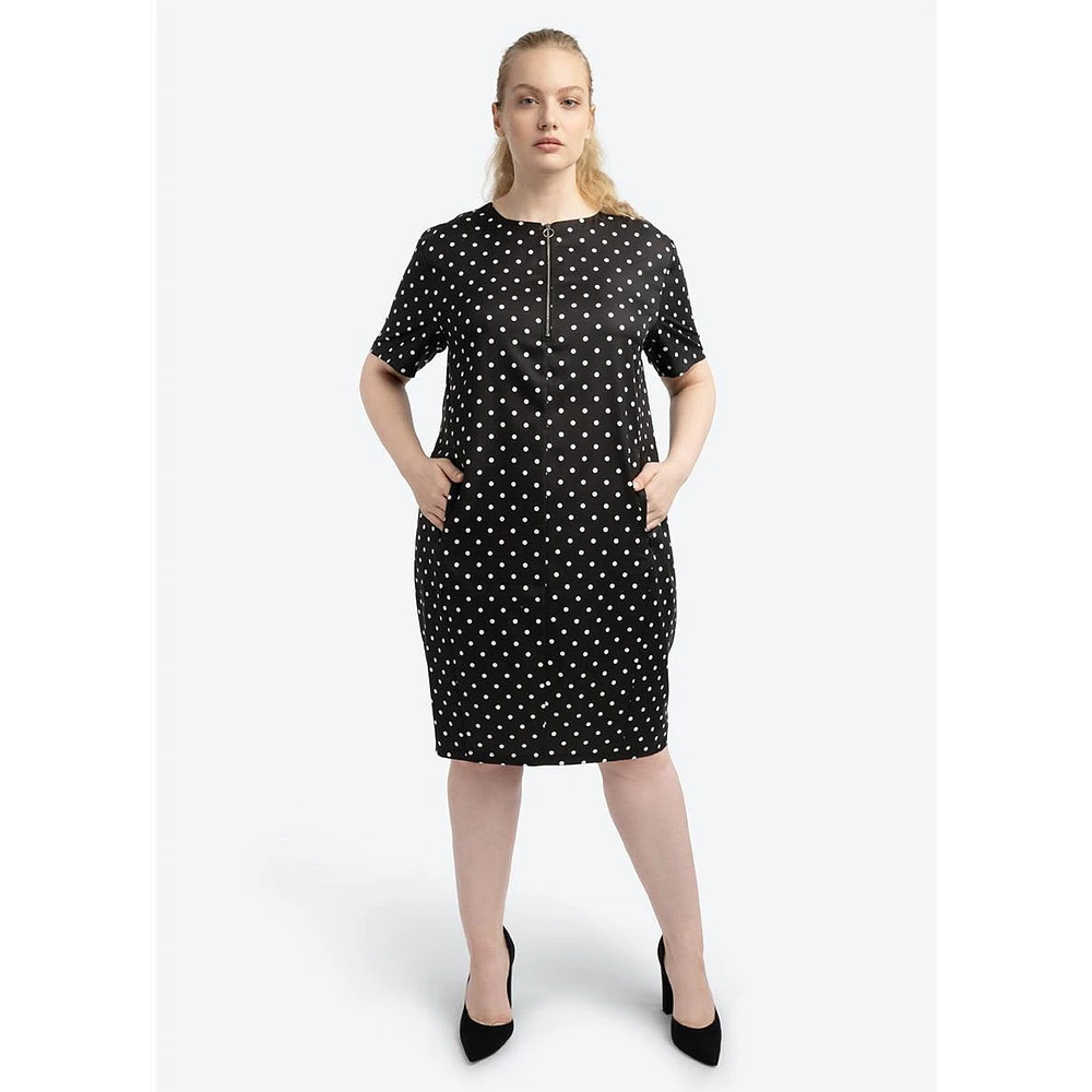 See Rose Go Plus Polka Dot Dress