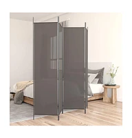 vidaXL 4-Panel Room Divider Anthracite 78.7"x78.7" Fabric