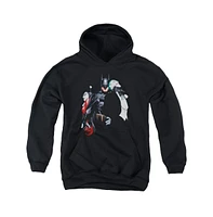 Batman Boys Youth Joker Harley Choke Pull Over Hoodie / Hooded Sweatshirt