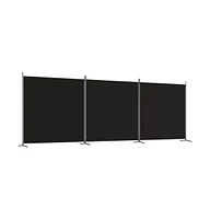 vidaXL 3-Panel Room Divider 206.7"x70.9" Fabric