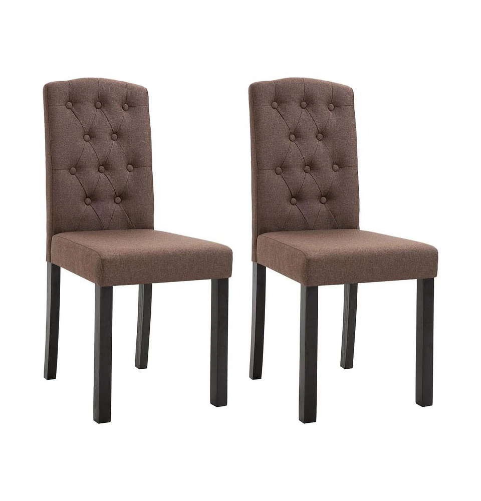 vidaXL Dining Chairs 2 pcs Fabric