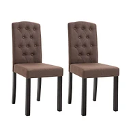 vidaXL Dining Chairs 2 pcs Fabric