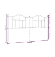 vidaXL Metal Headboard 70.9