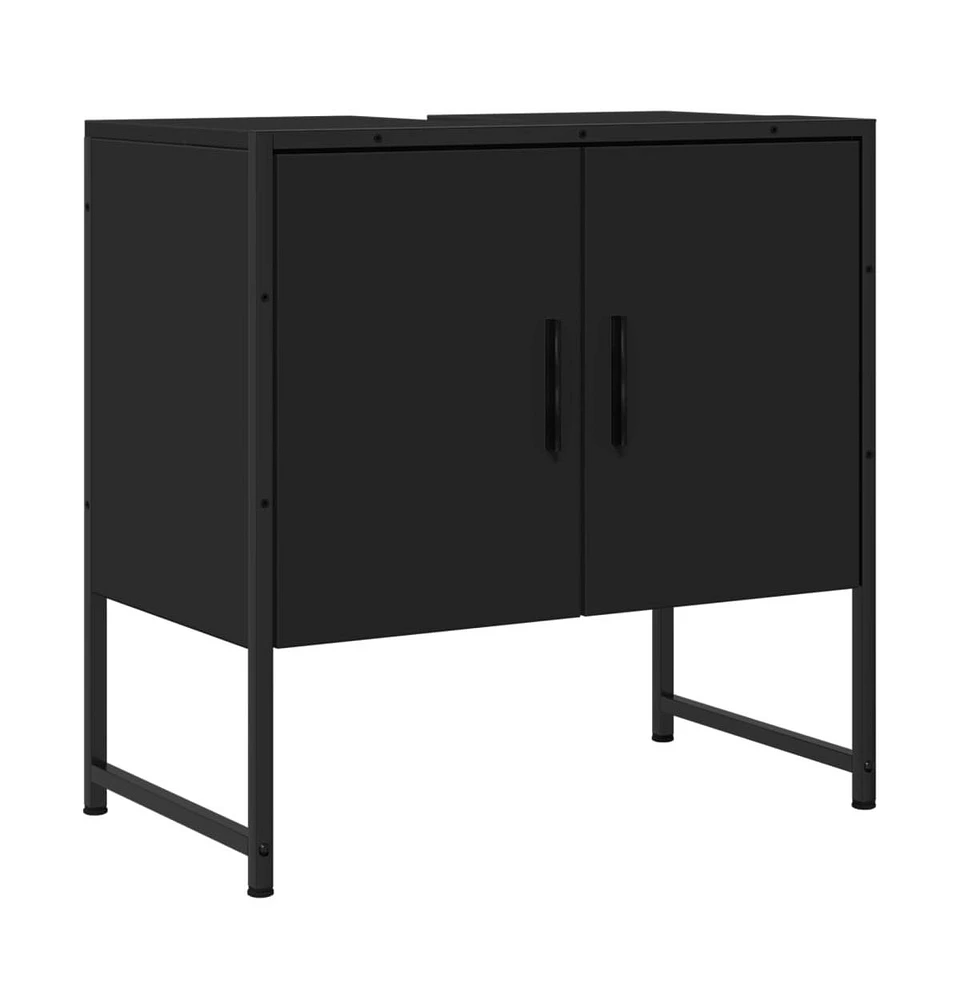 Bathroom Sink Cabinet Black 23.6"x13"x23.6" Engineered Wood