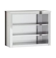 vidaXL Kitchen Wall Cabinet with Shelves Stainless Steel