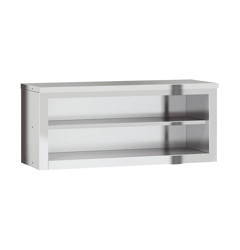 vidaXL Kitchen Wall Cabinet with Shelf Stainless Steel