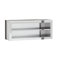 vidaXL Kitchen Wall Cabinet with Shelf Stainless Steel