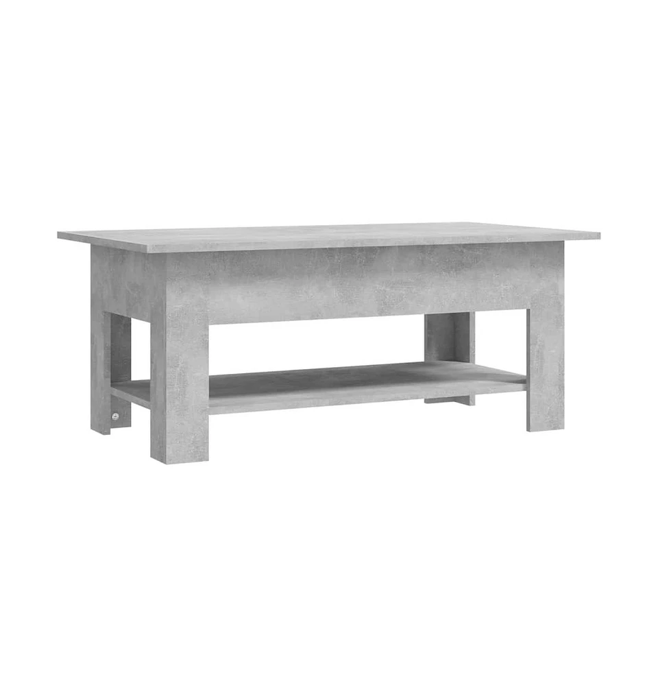 vidaXL Coffee Table Concrete Gray 40.2"x21.7"x16.5" Engineered Wood