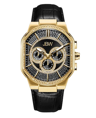 Jbw Men's Orion Diamond (1/8 ct.t.w.) 18k Gold Plated Stainless Steel Watch