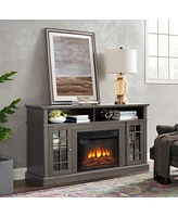 Streamdale Furniture Modern Tv Stand with Fireplace Insert for Up to 65" Tv