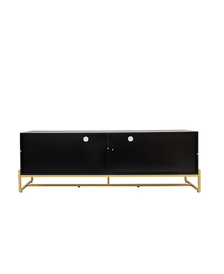 Streamdale Furniture Modern Tv Stand with Metal Legs