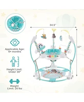 Costway Baby Stationary Activity Center Infant Jumper with Removable Foot Pad