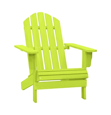 vidaXL Patio Adirondack Chair Solid Fir Wood Green