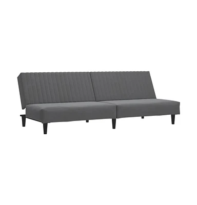 vidaXL 2-Seater Sofa Bed Dark Gray Velvet