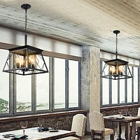 Streamdale Furniture 4-Light Farmhouse Chandeliers For Dining Room(No Bulbs)