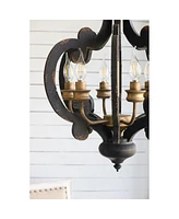 Streamdale Furniture 6-Light Farmhouse Chandelier with Adjustable Chain