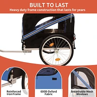 Outdoor Heavy Duty Foldable Utility Pet Stroller Dog Carriers Bicycle Trailer