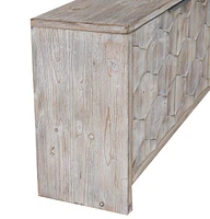 Farmhouse Style 4-Door Wooden Storage Cabinet
