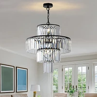 Luxury Black Crystal Chandelier