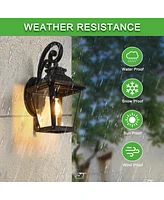 Large Outdoor Wall Sconce Lights With Clear Glass
