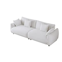 Streamdale Furniture 86.6" Teddy Wool Beige Sofa - Space-Saving for Apartments