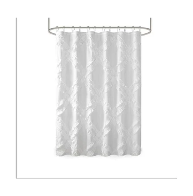 Home Outfitters 100% Cotton Printed Shower Curtain 72"W x 72"L, for Bathrooms