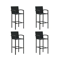 vidaXL Bar Stools pcs Poly Rattan