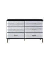 Simplie Fun Myles Dresser, Black, Silver & Gold Finish