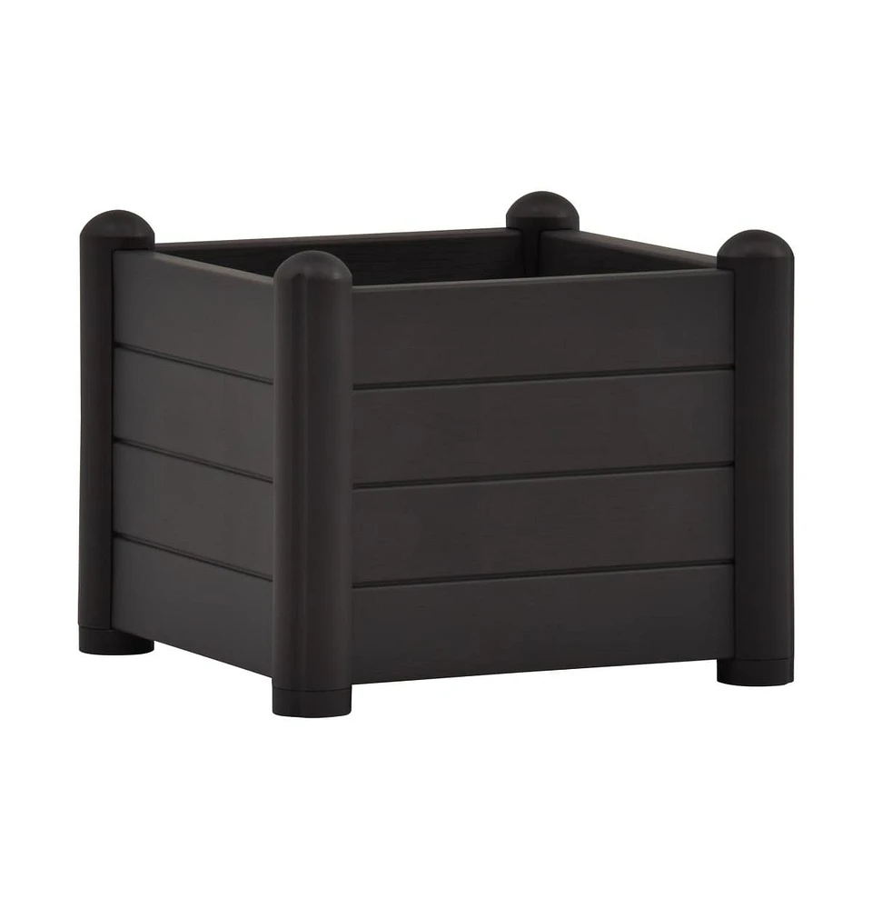 vidaXL Garden Raised Bed Pp Anthracite 16.9"x16.9"x13.8"