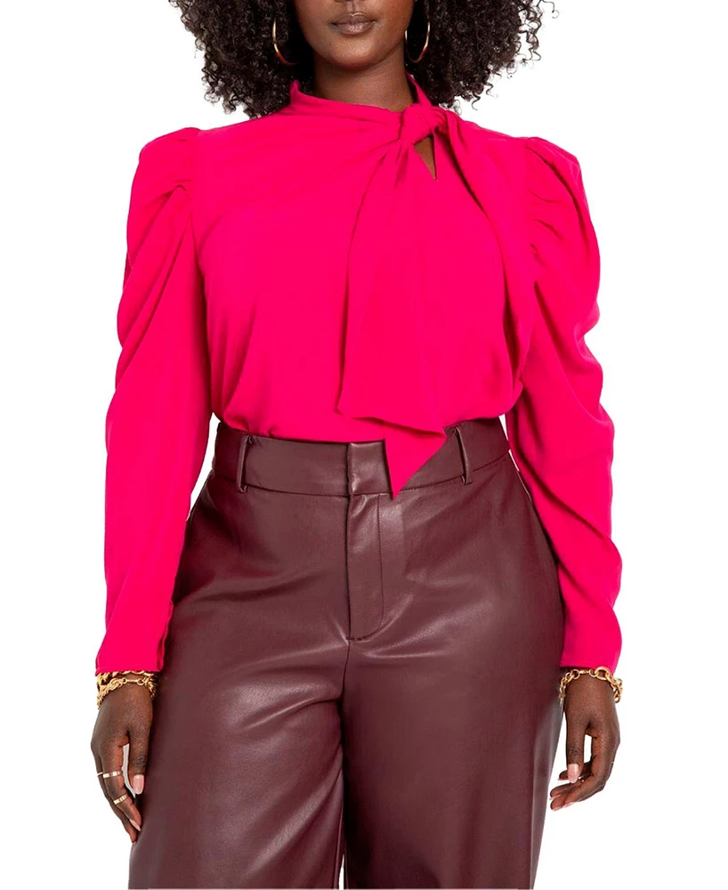Eloquii Plus Drape Front Blouse