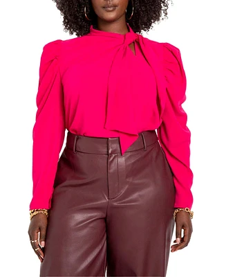 Eloquii Plus Drape Front Blouse