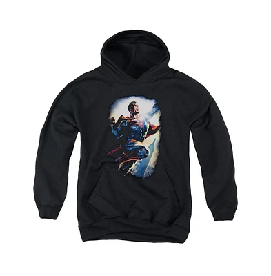 Superman Boys Youth Ck Superstar Pull Over Hoodie / Hooded Sweatshirt