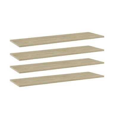 vidaXL Bookshelf Boards 4 pcs Sonoma Oak 39.4"x11.8"x0.6" Engineered Wood