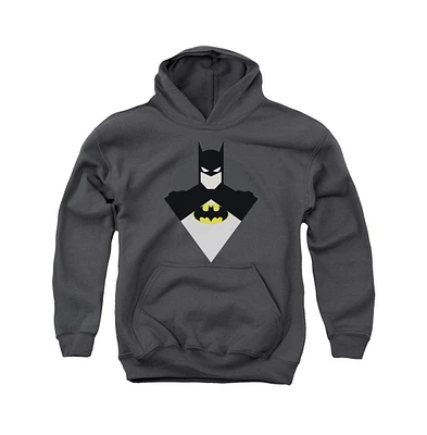 Batman Boys Youth Simple Bat Pull Over Hoodie / Hooded Sweatshirt