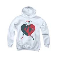 Batman Boys Youth Harely Heart Pull Over Hoodie / Hooded Sweatshirt