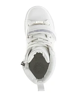 Vince Camuto Big Girl's Fashion Athletic Sneakers with Sugar Glitter Polyurethane