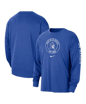 Nike Men's Royal Duke Blue Devils Heritage Max90 Long Sleeve T-Shirt