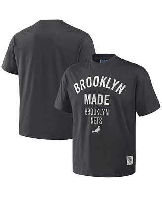 Staple Men's Nba Anthracite Brooklyn Nets Heavyweight Oversized T-Shirt