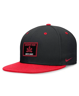 Nike Men's Black/Red Cincinnati Reds City Connect True Fitted Hat