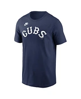 Nike Men's Navy Chicago Cubs Cooperstown Wordmark T-Shirt