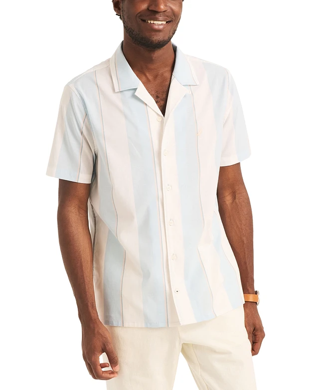 Nautica Men's Classic-Fit Stretch Stripe Camp Shirt | Connecticut Post Mall