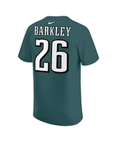 Nike Big Boys and Girls Saquon Barkley Midnight Green Philadelphia Eagles Player Name Number T-Shirt