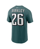 Nike Men's Saquon Barkley Midnight Green Philadelphia Eagles Player Name Number T-Shirt