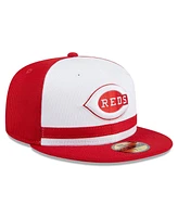 New Era Men's White Cincinnati Reds 2024 Batting Practice 59FIFTY Fitted Hat