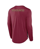 Fanatics Men's Red Atlanta United Fc Mid Goal Long Sleeve T-Shirt