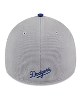 New Era Men's Gray Los Angeles Dodgers 2024 Batting Practice 39THIRTY Flex Hat