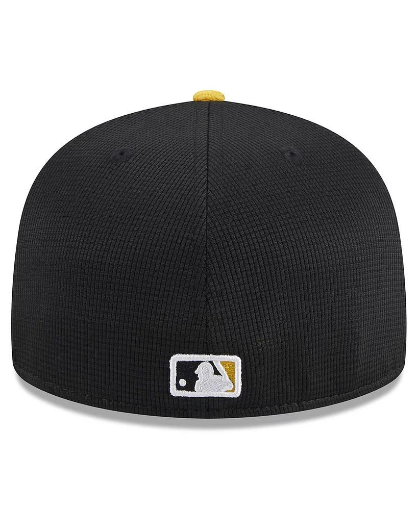 New Era Men's Black Pittsburgh Pirates 2024 Batting Practice 59FIFTY Fitted Hat