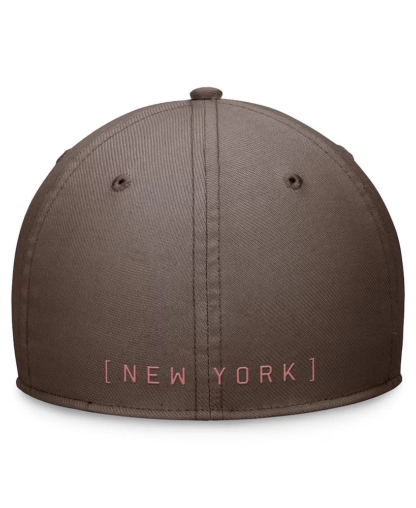 Nike Men's Brown New York Mets Statement Ironstone Performance SwooshFlex Hat