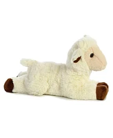 Aurora Small Goat Kid Mini Flopsie Adorable Plush Toy White 8"